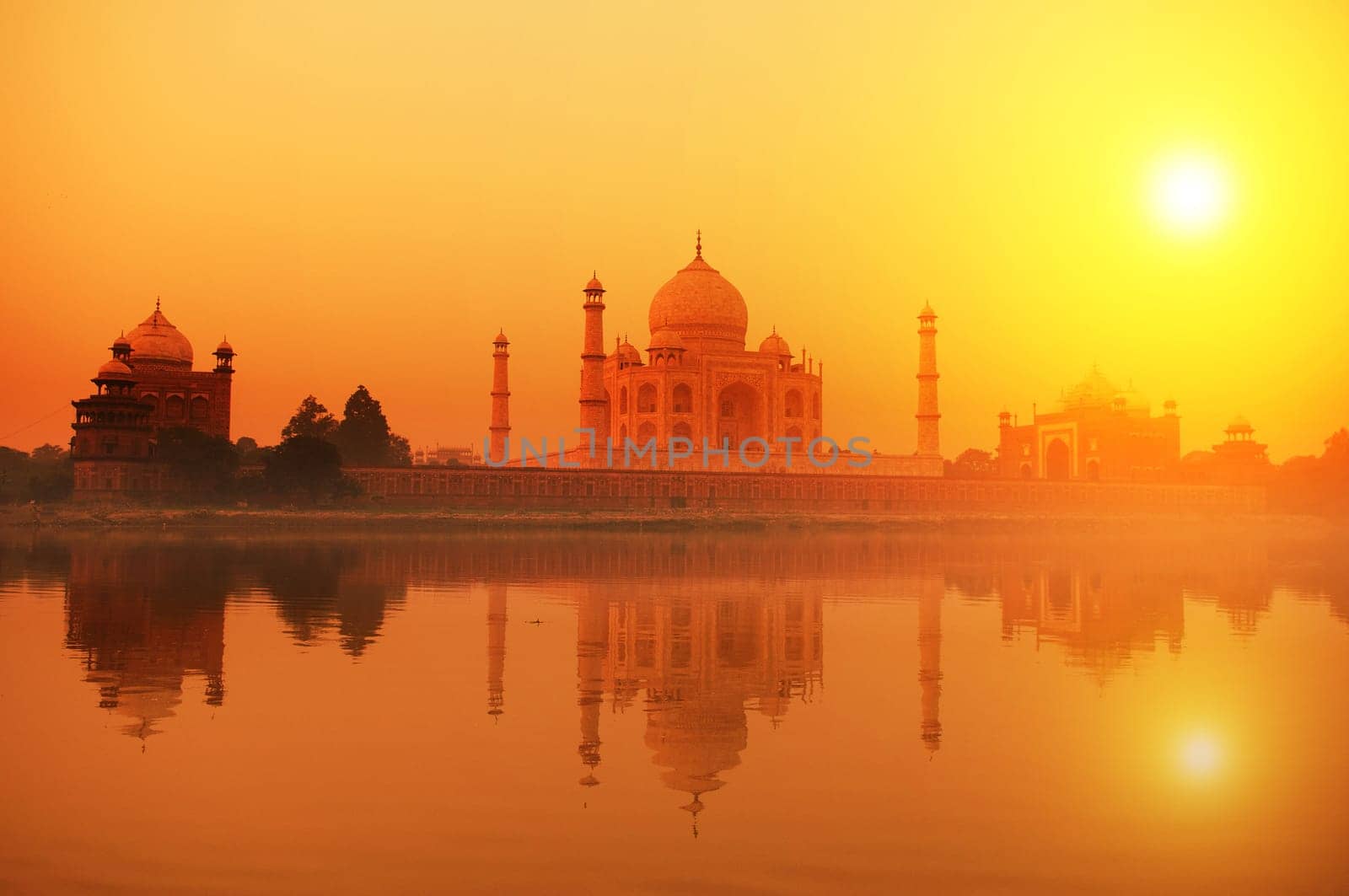 Taj Mahal India Seven Wonders Concept
