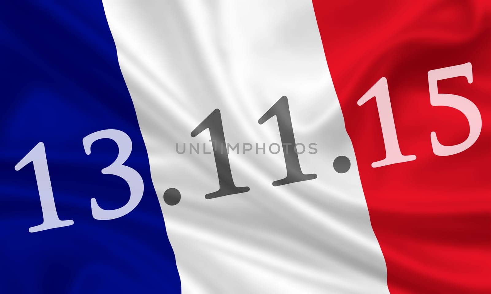 In memory of Paris terror attack November 13, 2015 - french flag