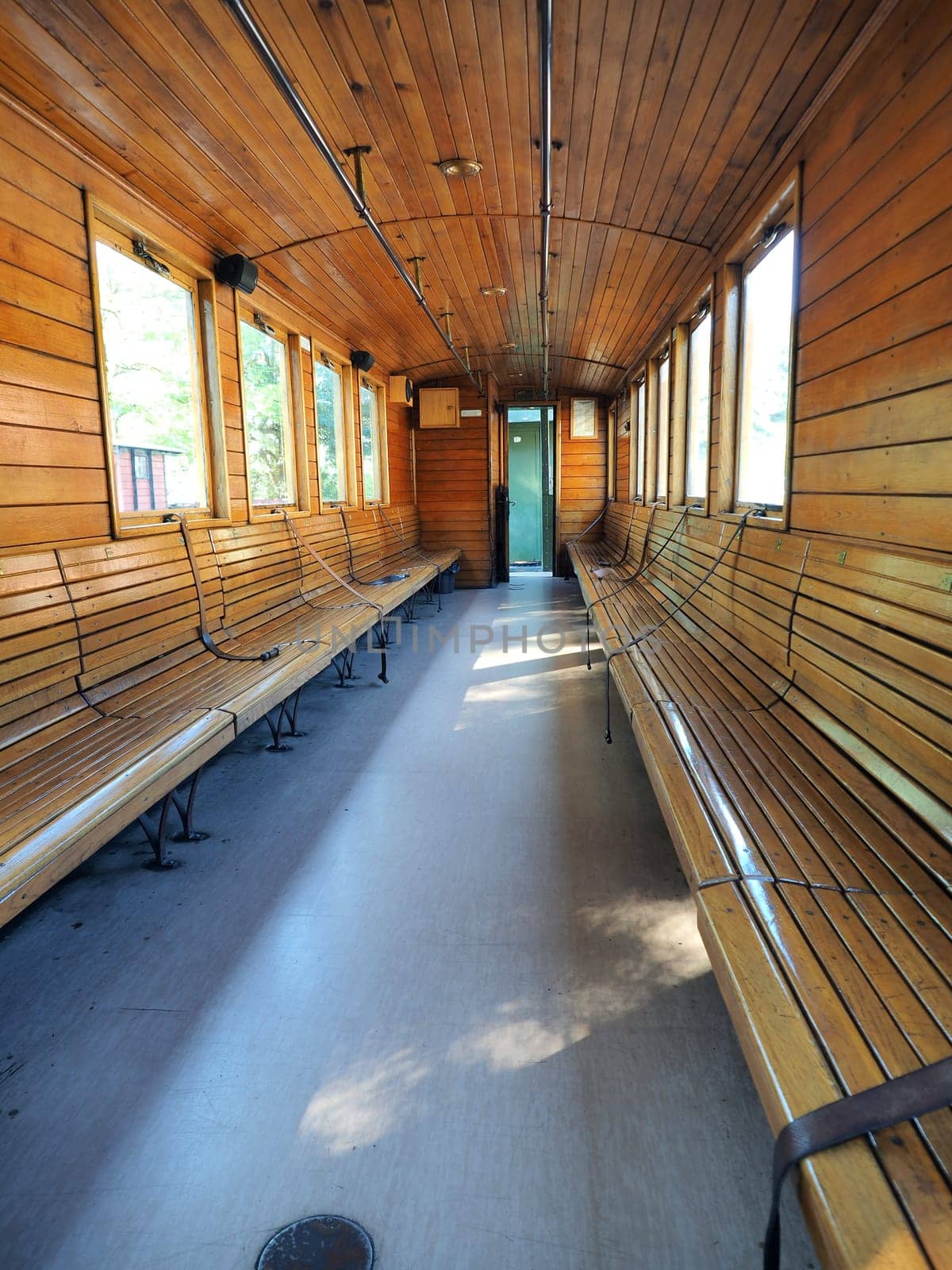 interior of luxury old train carriage