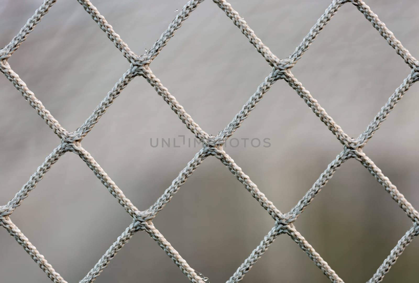 Soccer Goal Net Close up macro image.