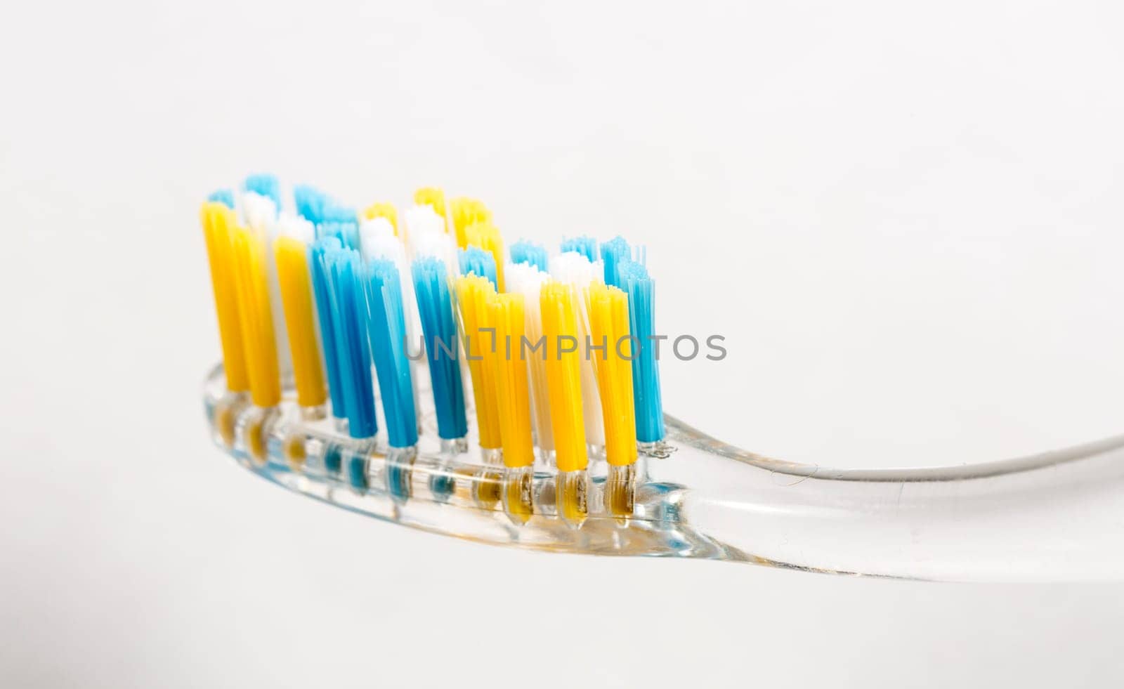 Toothbrush Close Up on white background.