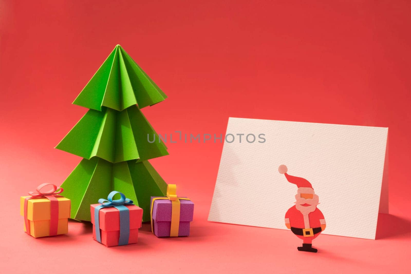 Merry Christmas paper cut scene