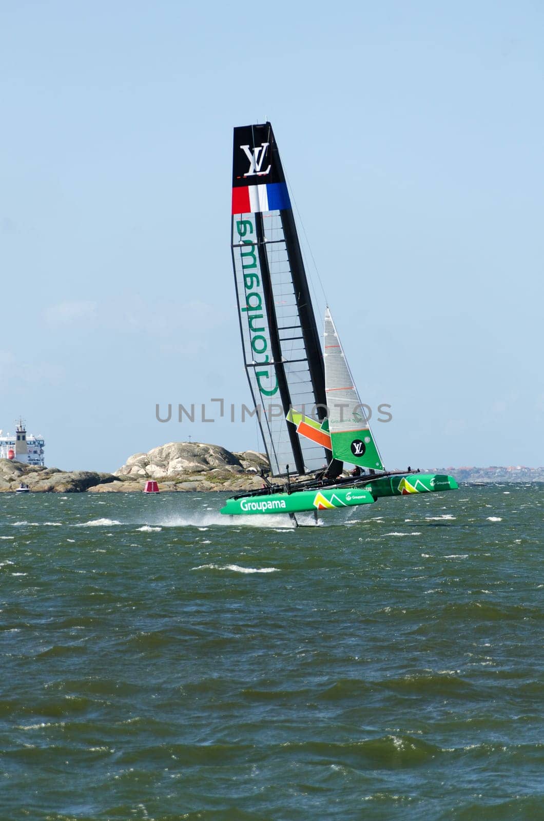 americas cup in sweden one catamaran with great speed
