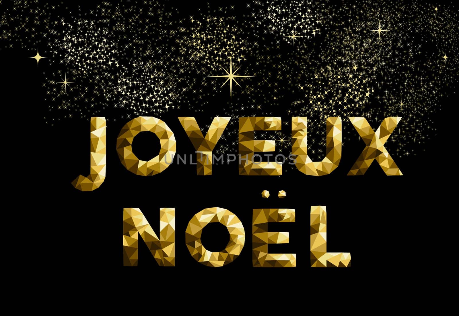 Merry Christmas greeting card in French language