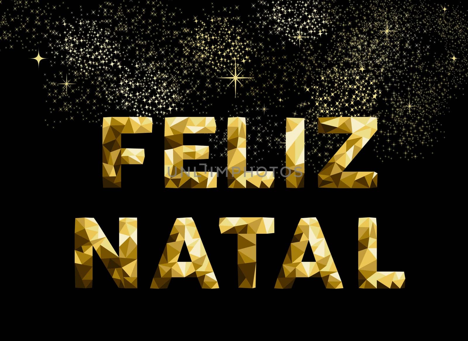 Merry Christmas greeting card in Portuguese language