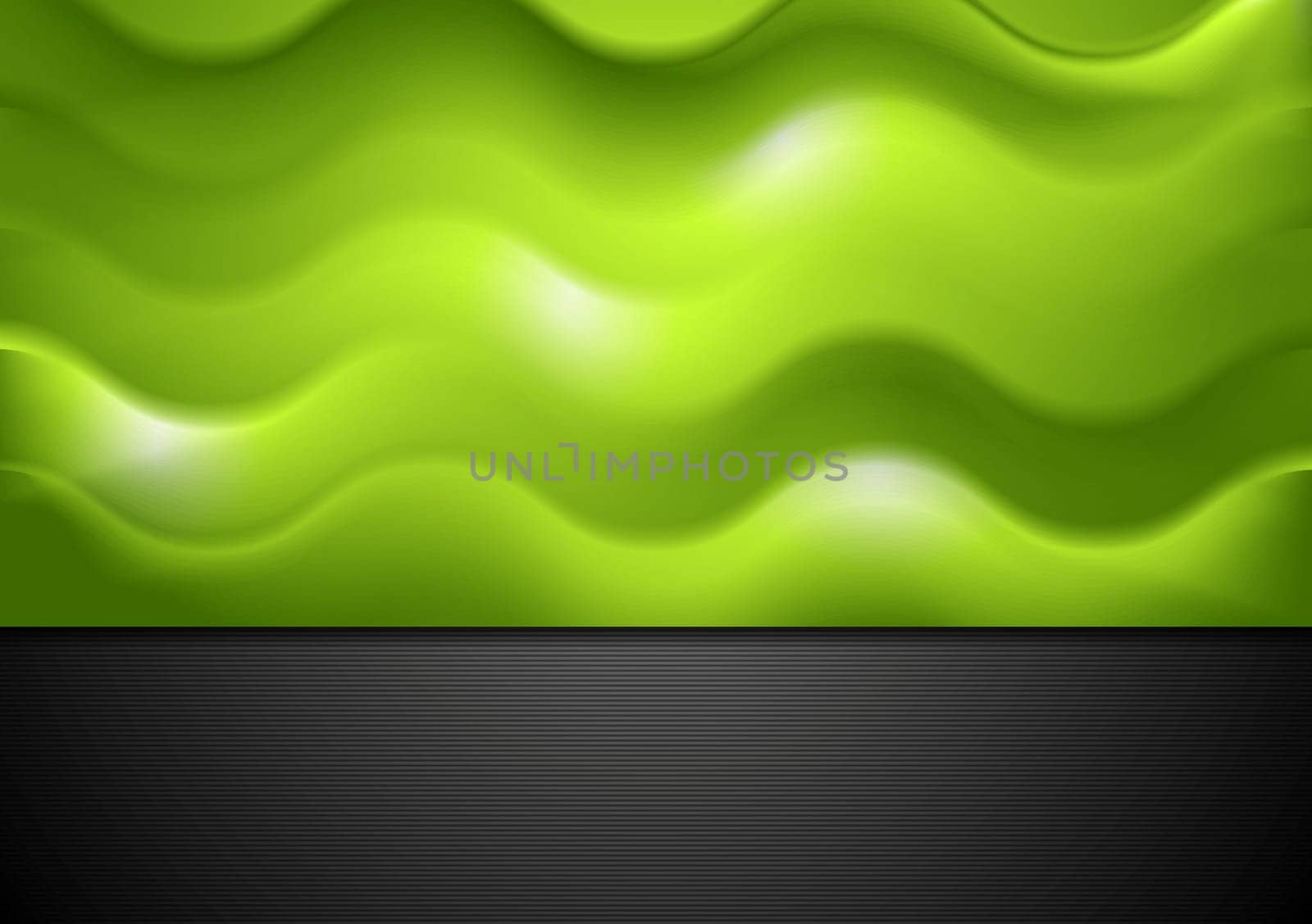 Abstract green waves background