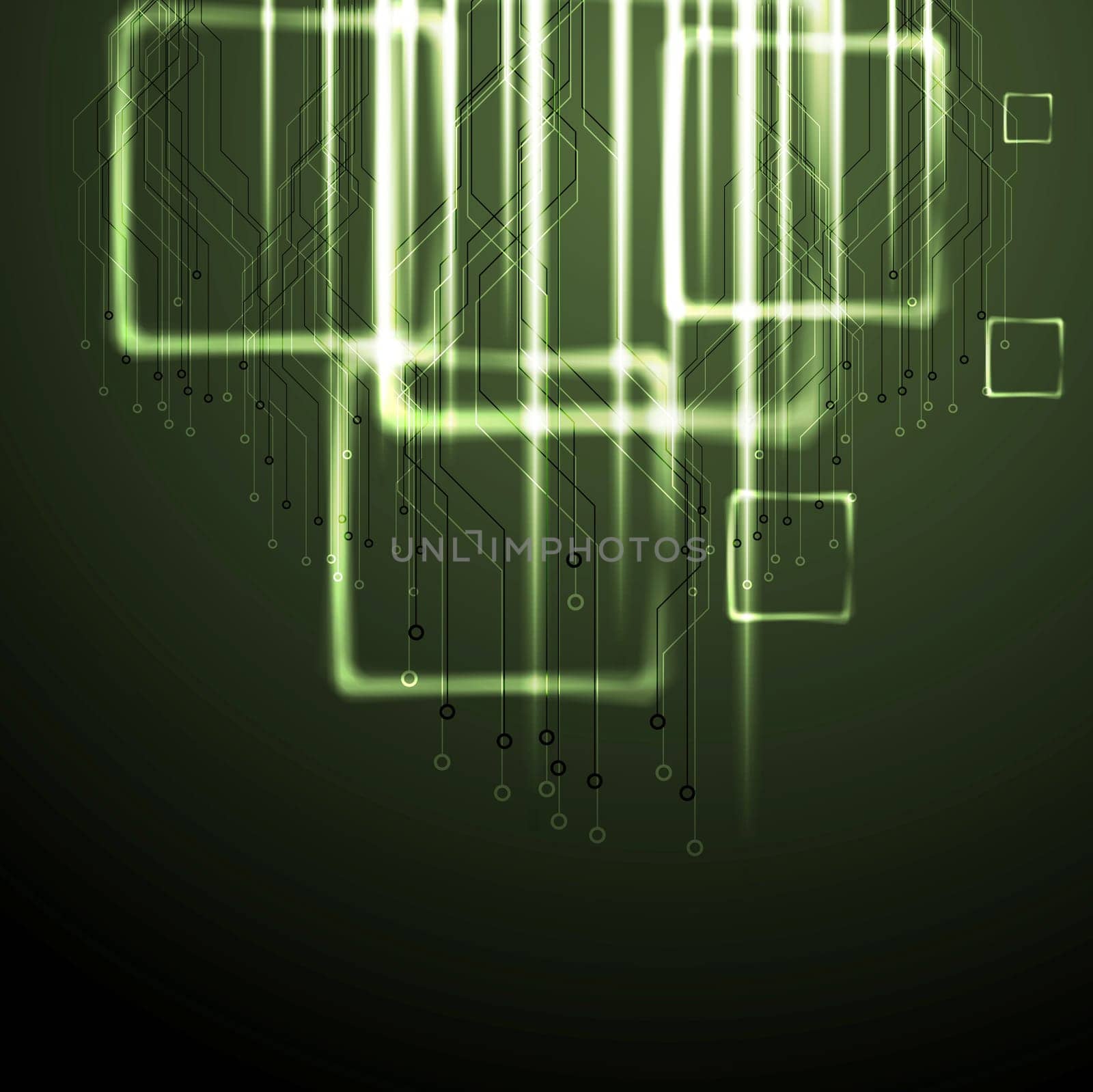 Green shiny technology background