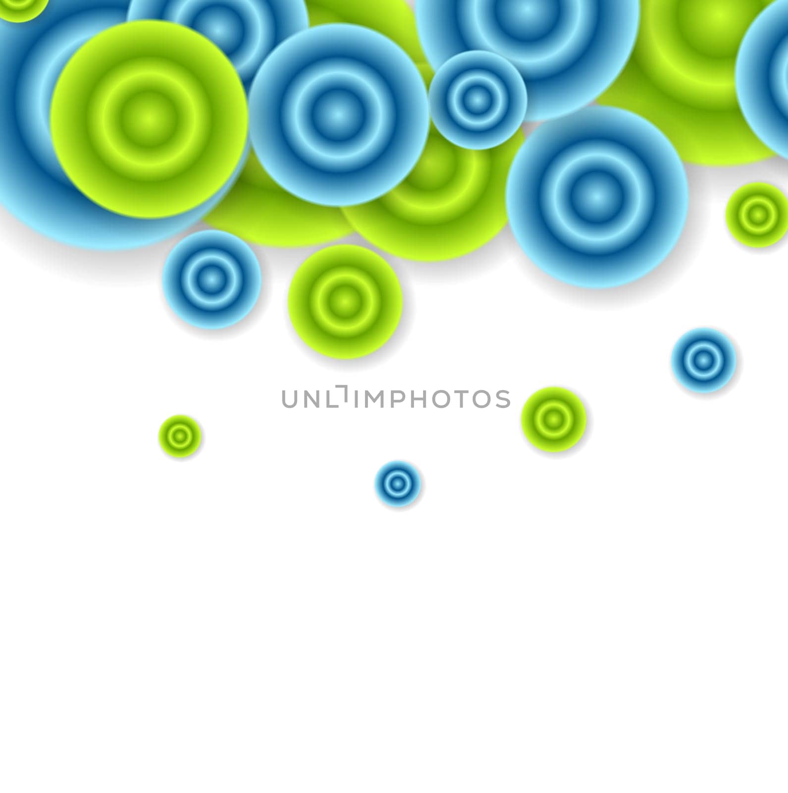 Bright abstract circles design template