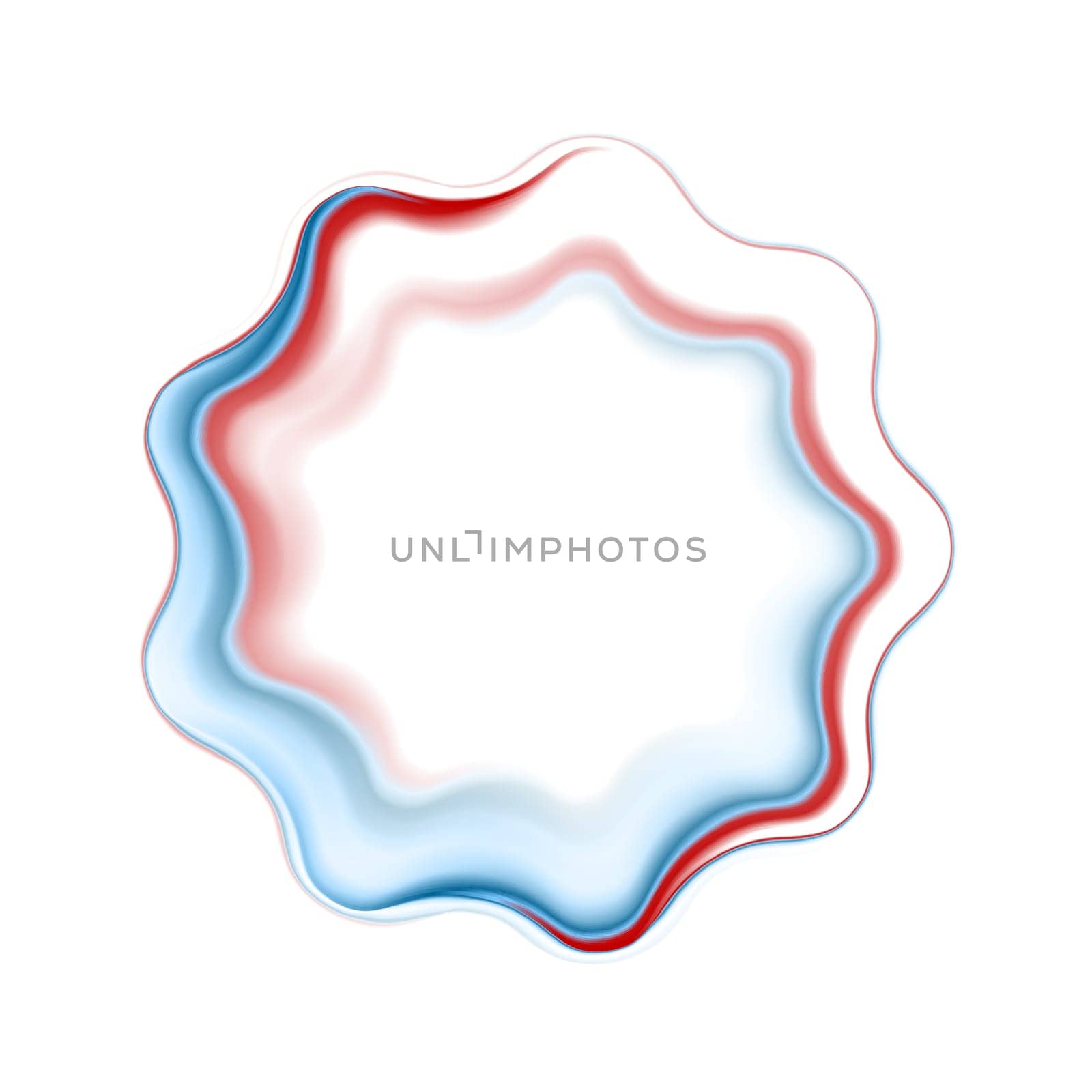 Abstract bright wavy logo ring