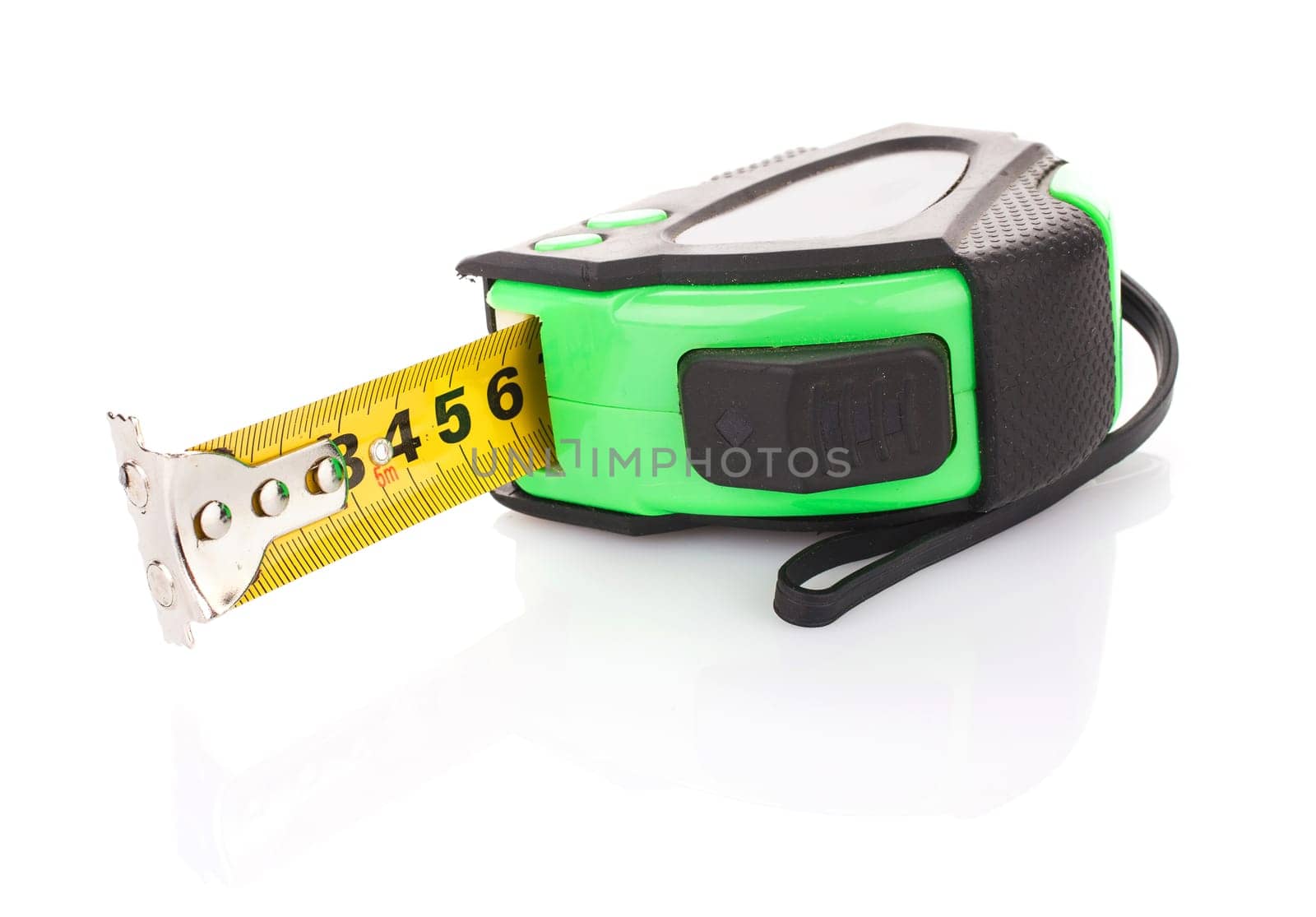 measuring tape for tool roulette  on white background