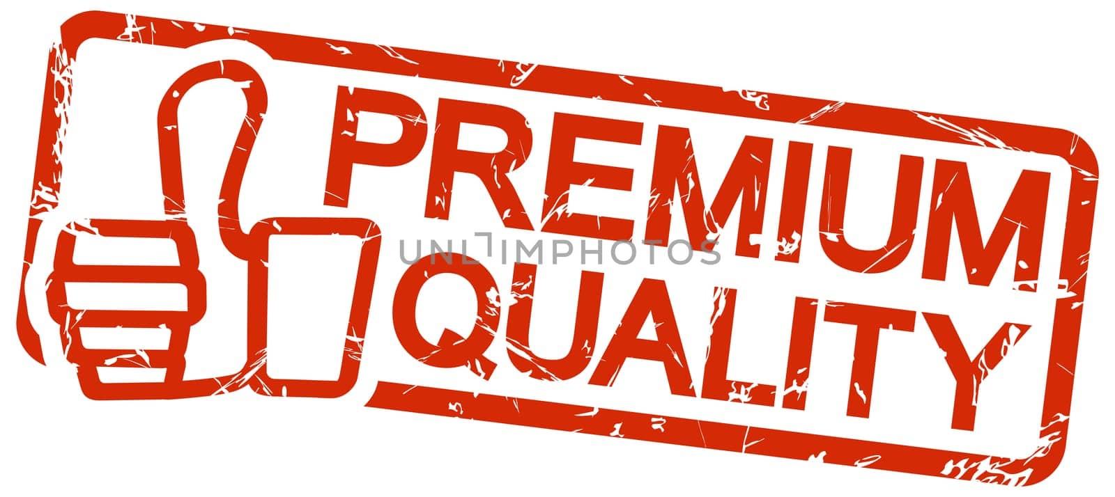 grunge stamp with frame colored red and text premium quality