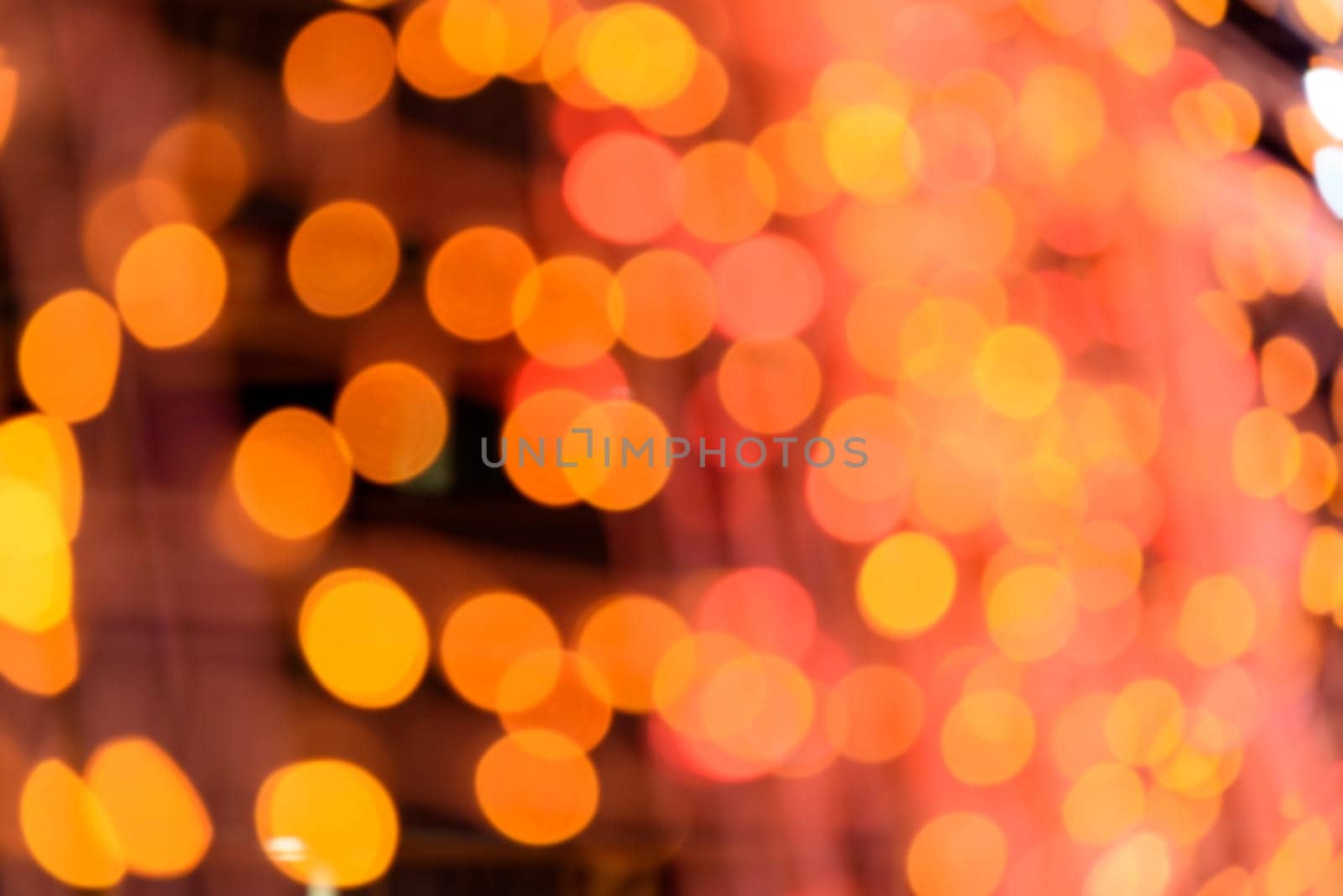 Abstract circular natural orange light bokeh background