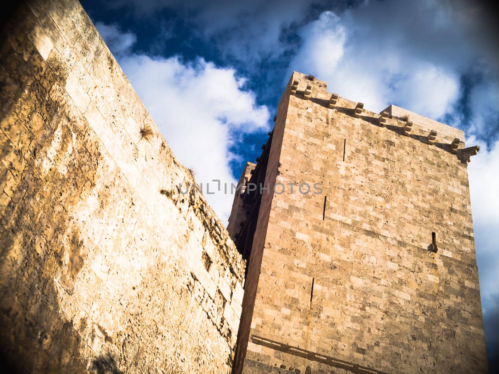 tower medieval elephant. Particular of historical district of Cagliari "Castello"""