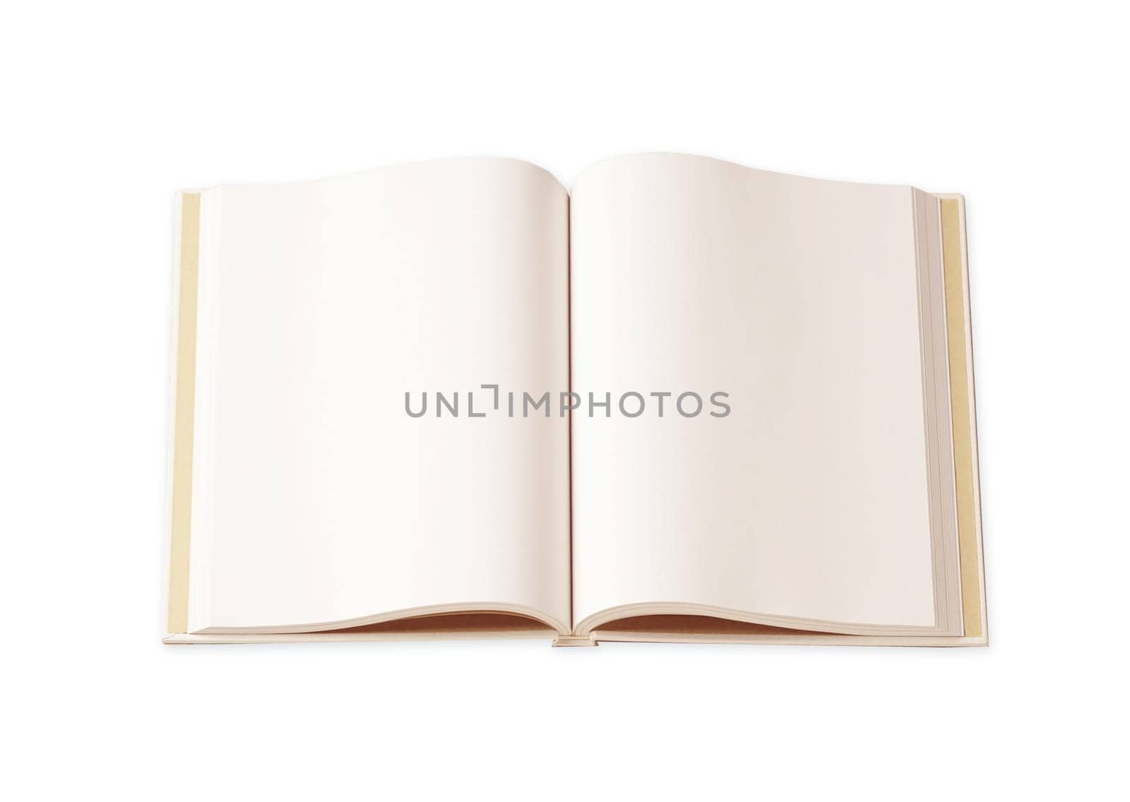 empty book and page with white background