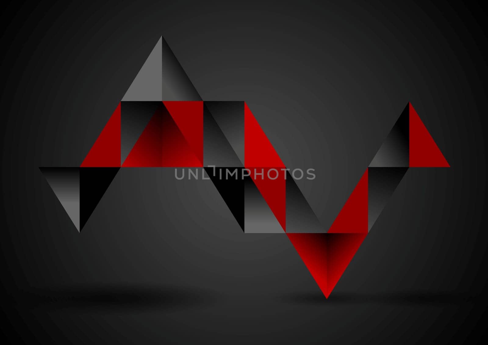 Abstract dark triangles infographics design