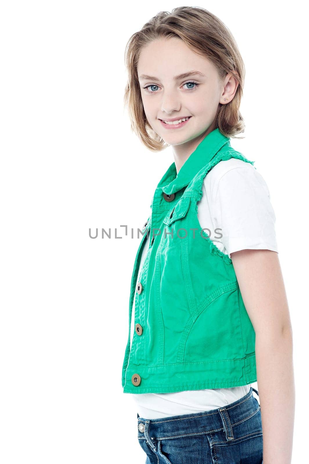 Smiling young girl child in casuals