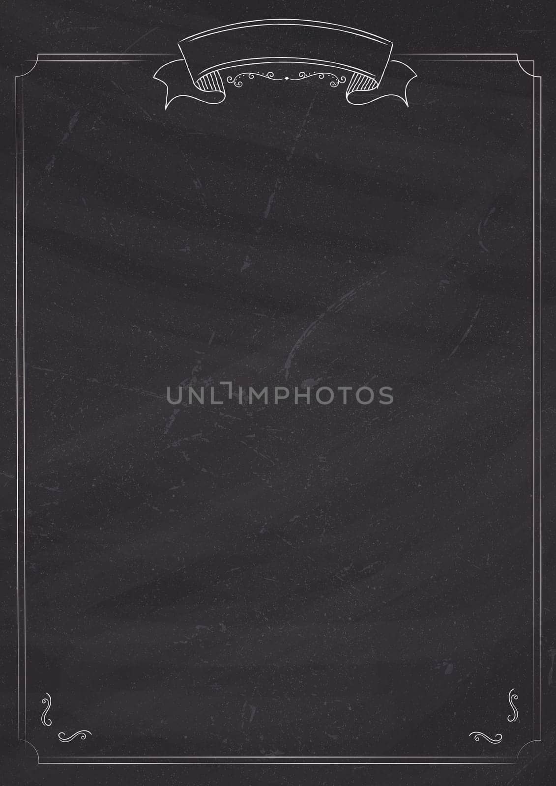 A4 size vertical Cafe menu classic blackboard background