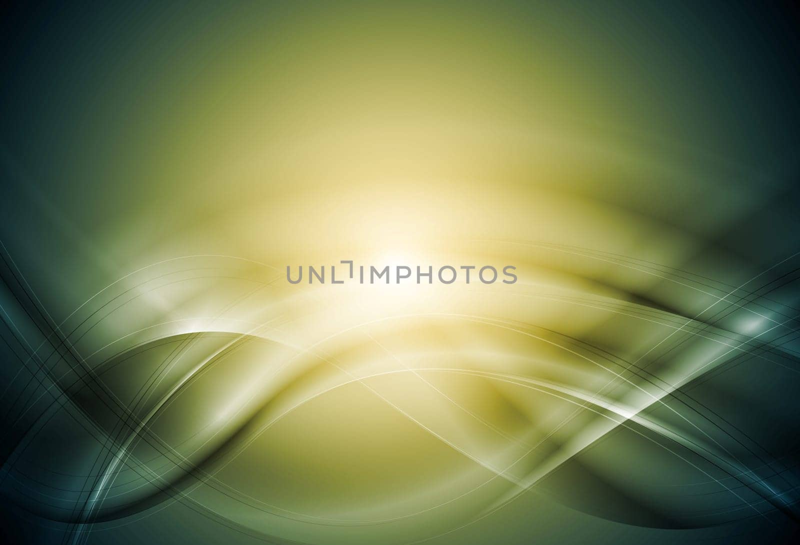 Green blurred abstract waves