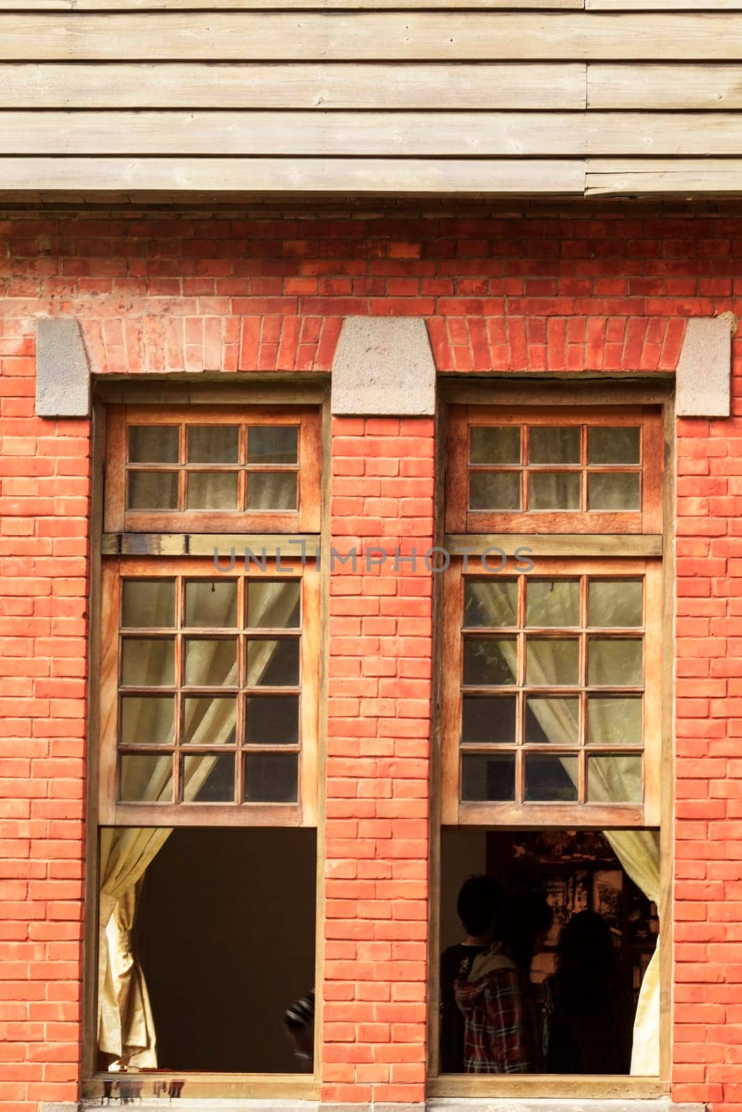The old window of old wooden house