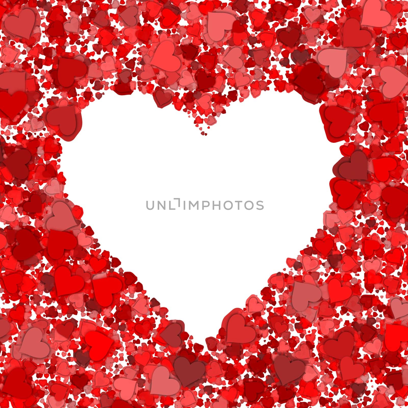 Heart frame with open space