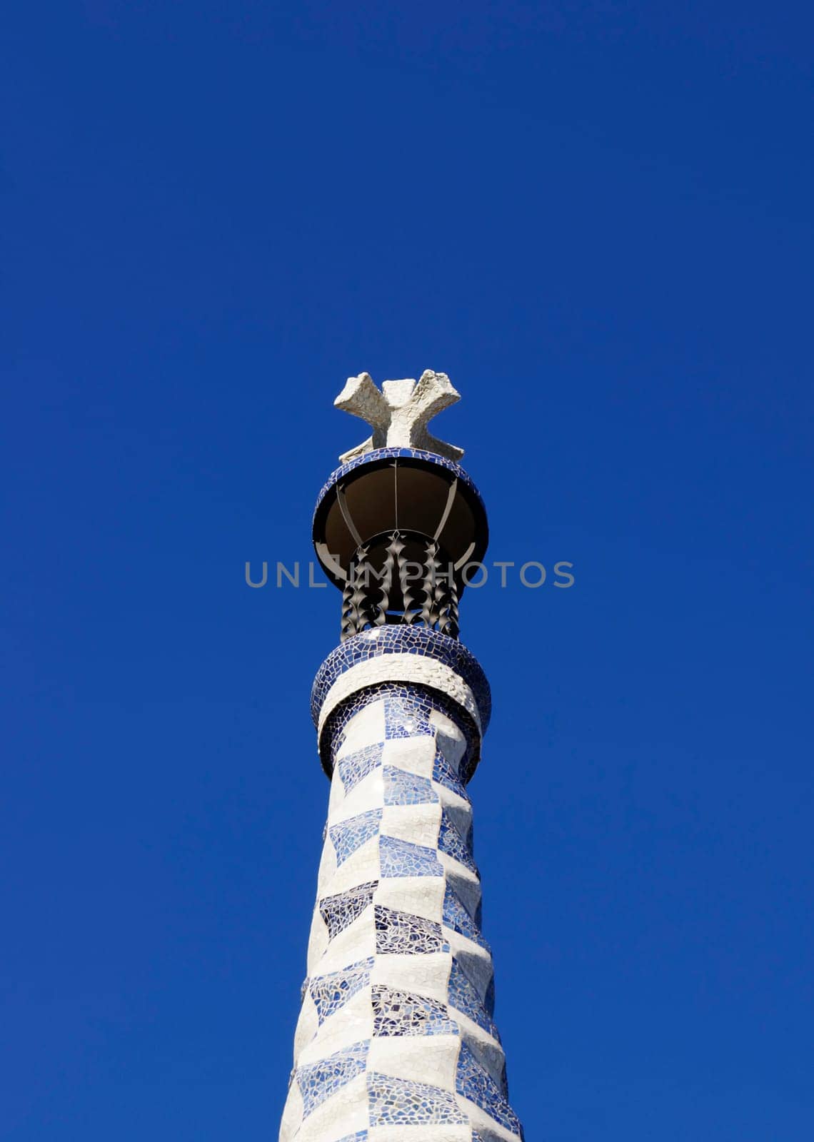 Tower in Park Guell, Barcelona, Spain