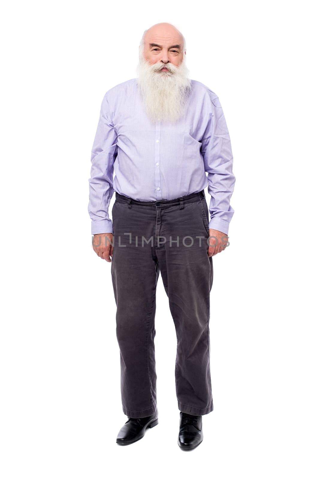 Full length image of a matured man posing to camera
