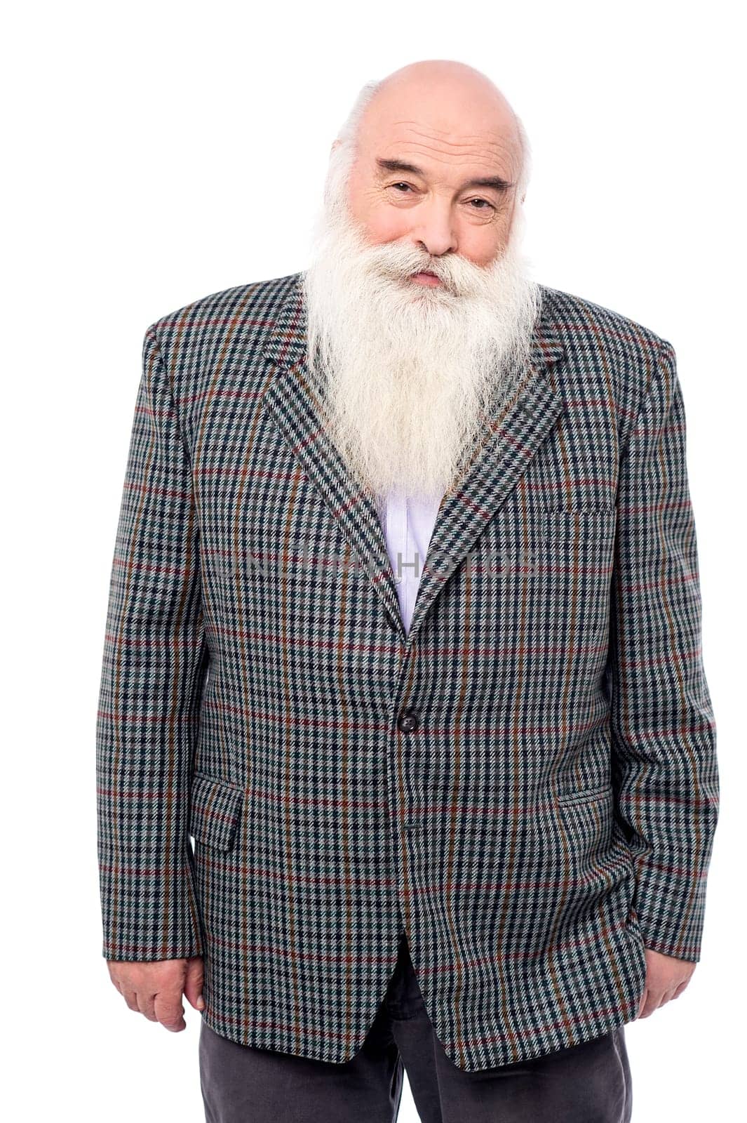 Image of a senior man posing to camera