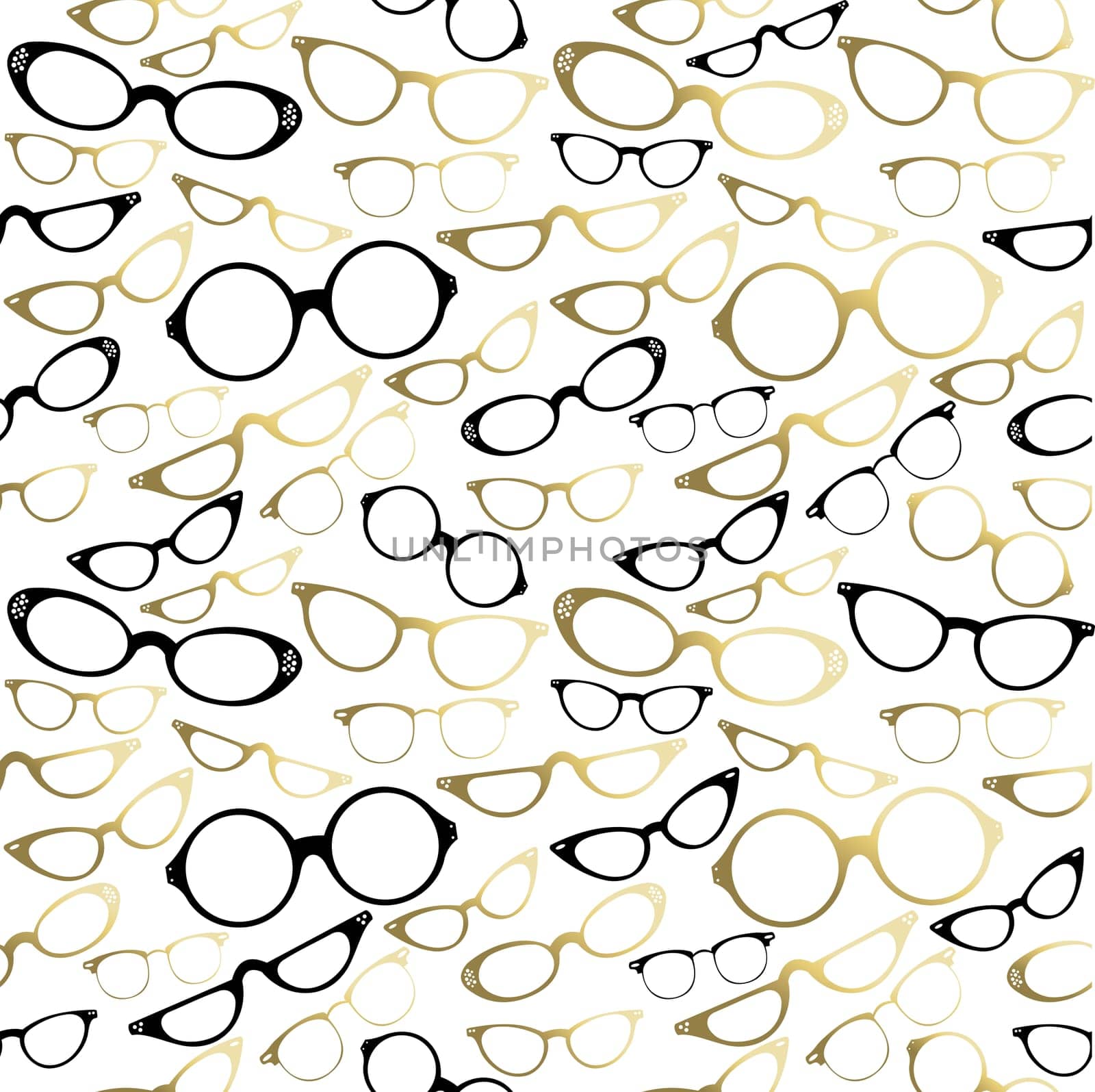 Vintage hipster glass icon set seamless pattern. EPS10 vector.