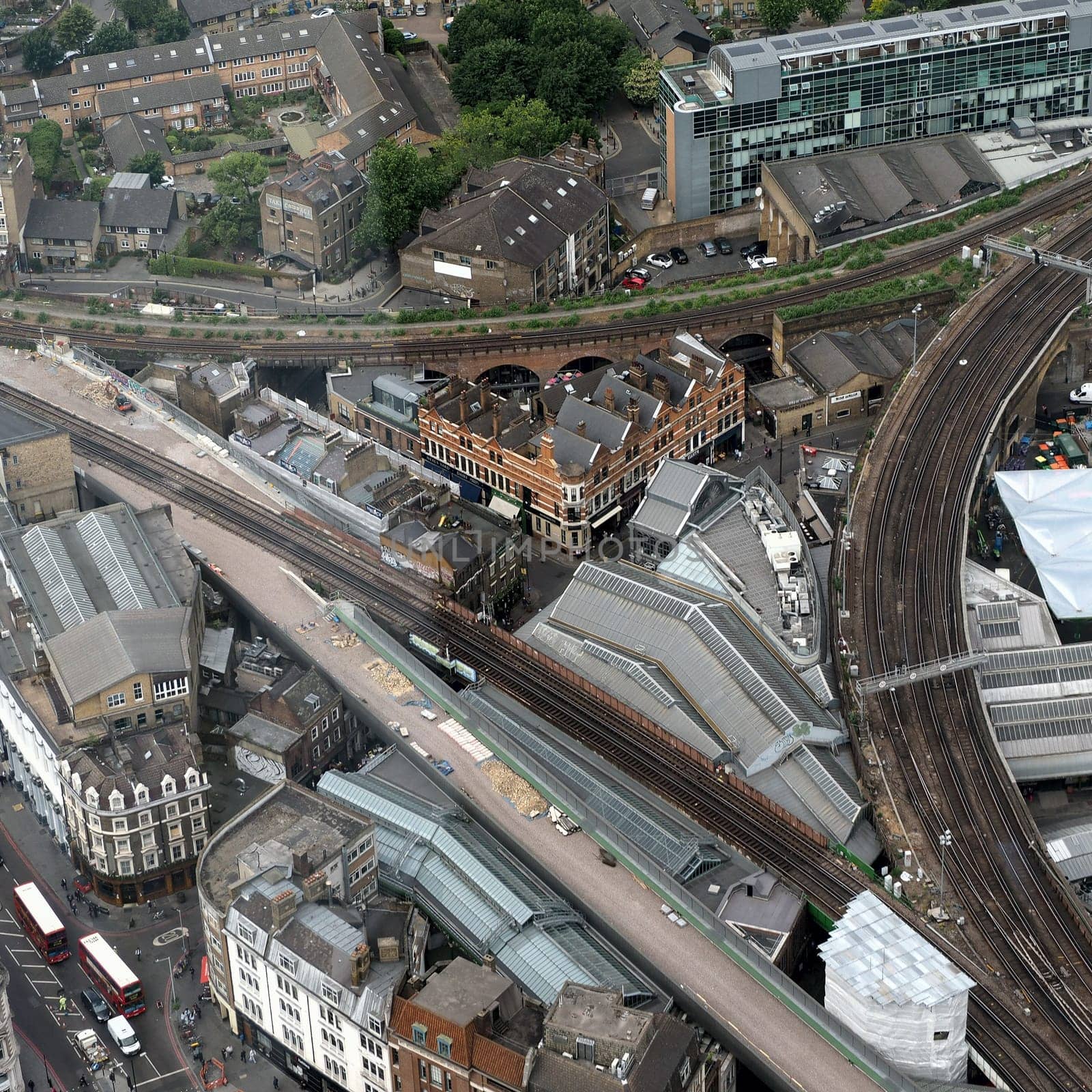 LONDON, UK - JUNE 10, 2015: Aerial view of London