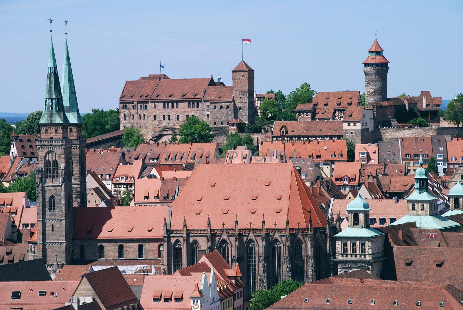Nuremberg Nuernberg Nuremberg Castle Sebalduskirche Old Town Bavaria Bavaria Germany Nuremberg Germany