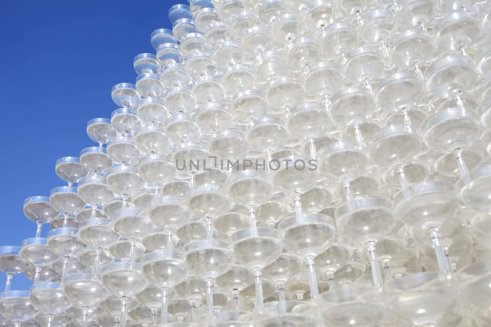 champagne glass tower