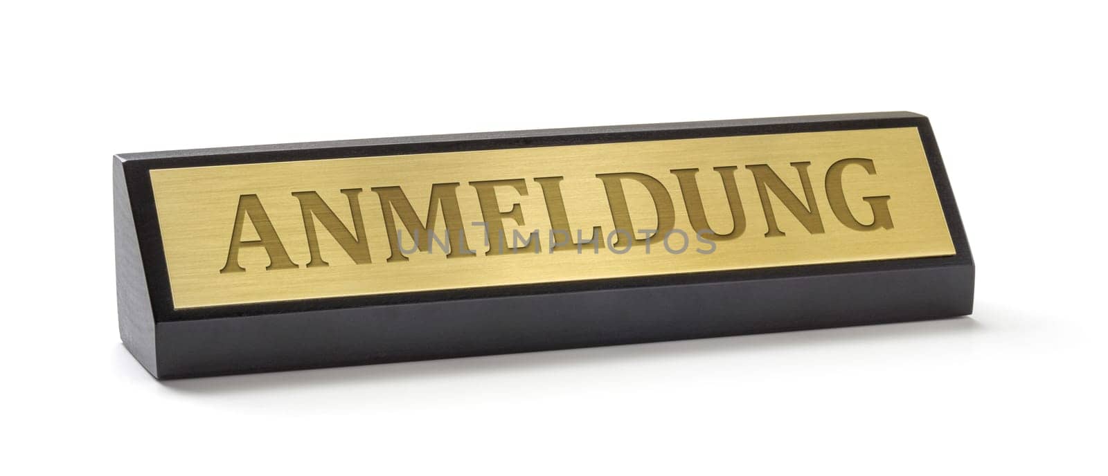 Table display on a white background - registration
