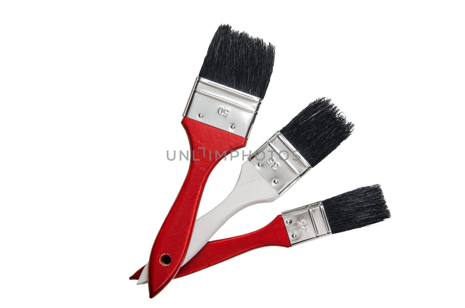 Painting brushes, isolated on a white background