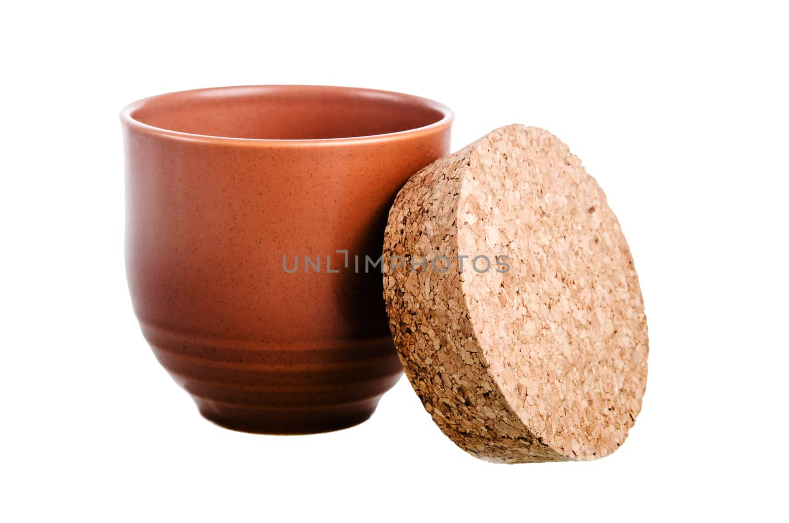 Clay jug, it is isolated on white
