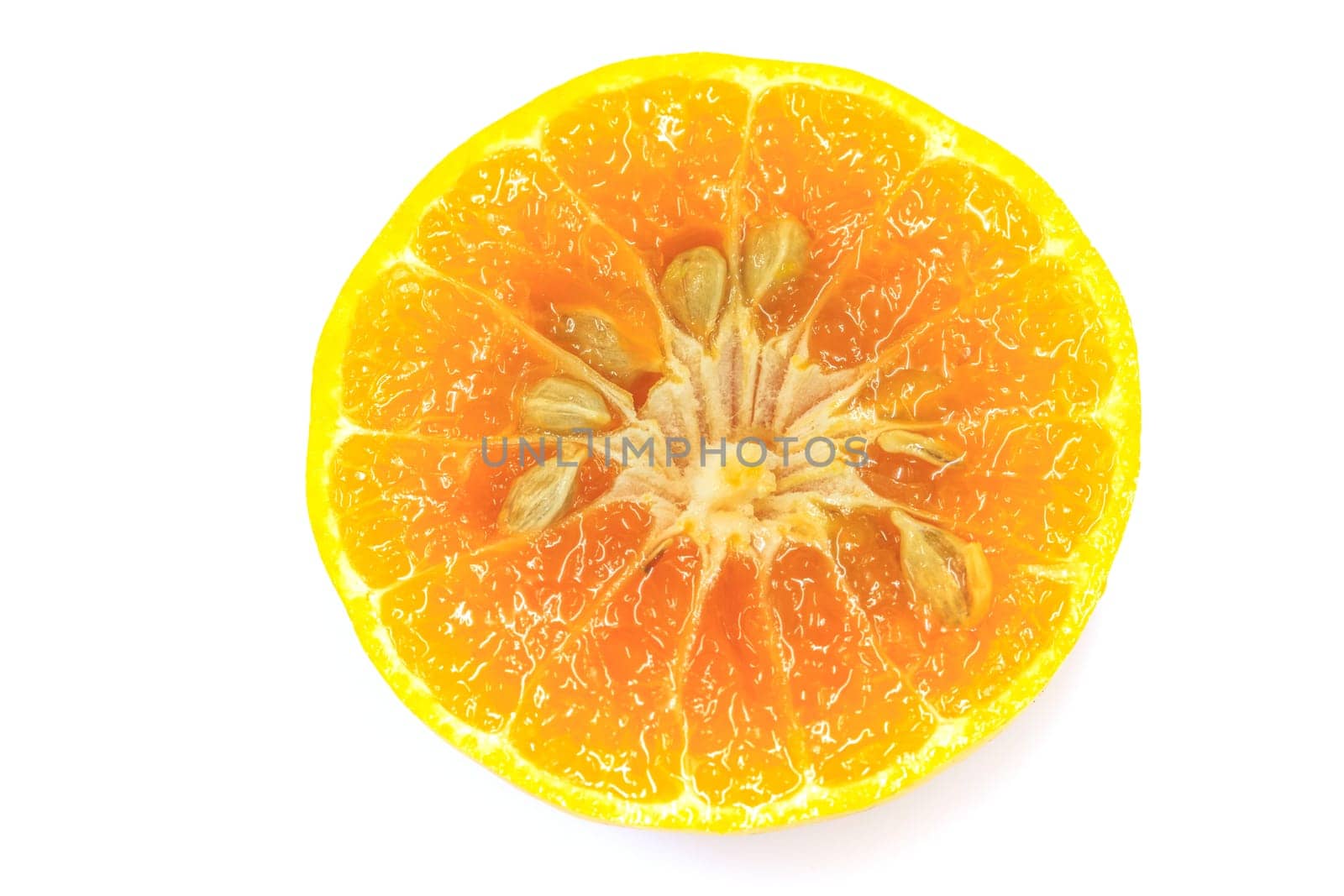 Orange fruit sliced isolated on white background