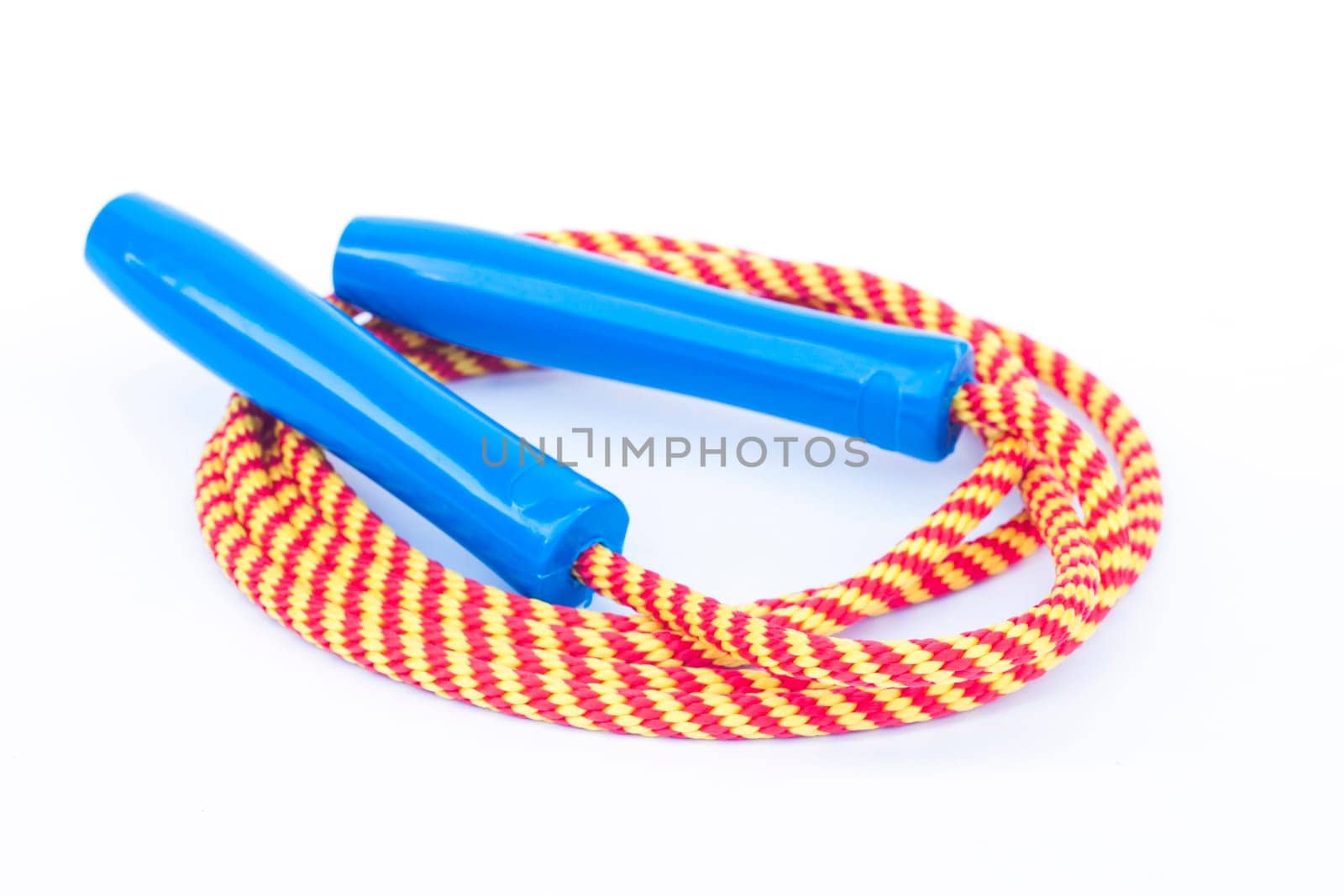 Skipping rope isolated on white background, stock photo