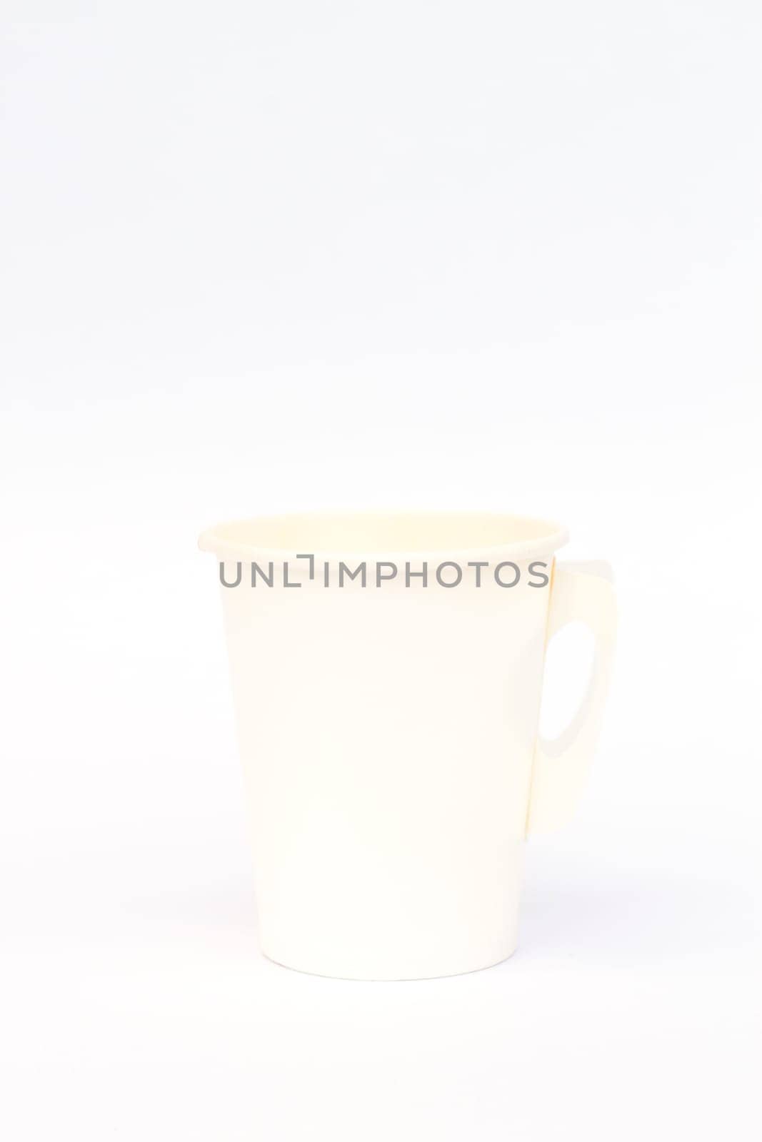 Take-out coffee cup isolated on white background, stock photo