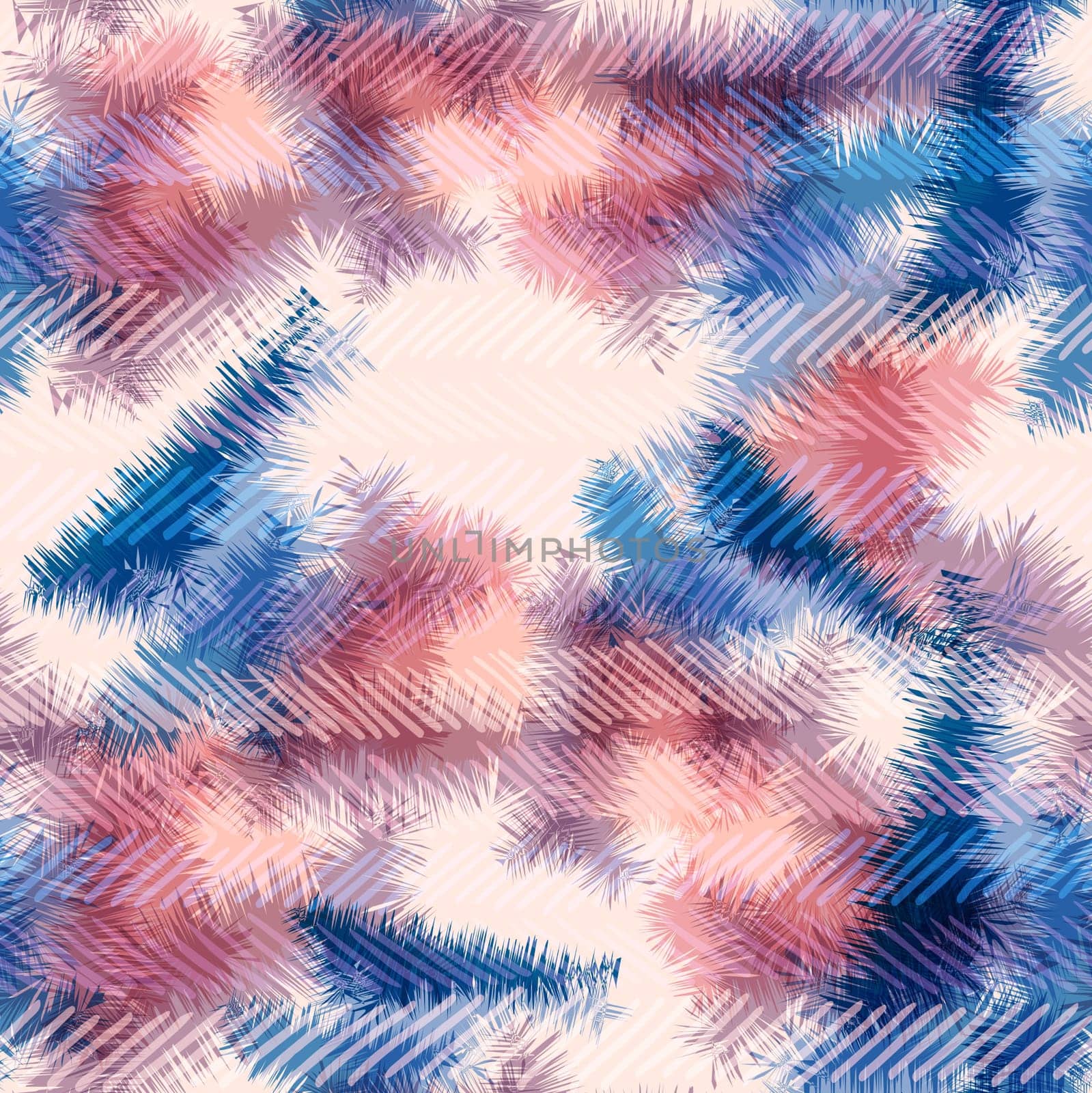 Trendy abstract seamless pattern, tie dye psychedelic style texture background. EPS10 vector.