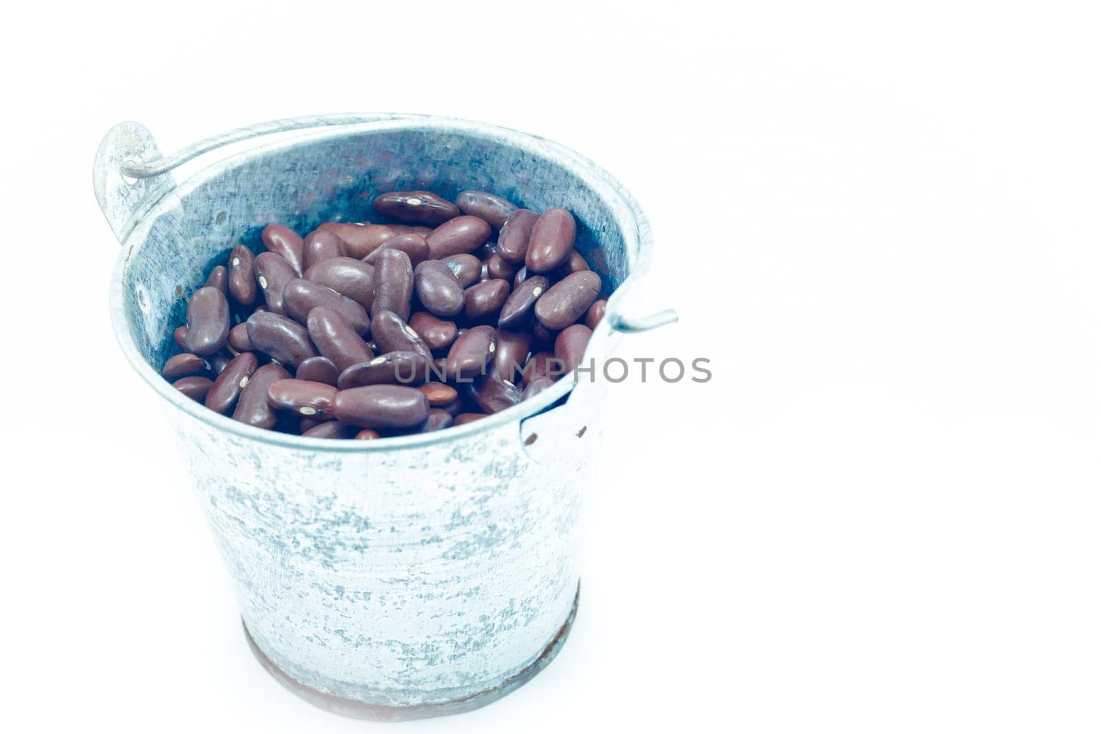 Red kidney bean isolated on white background, stock photo