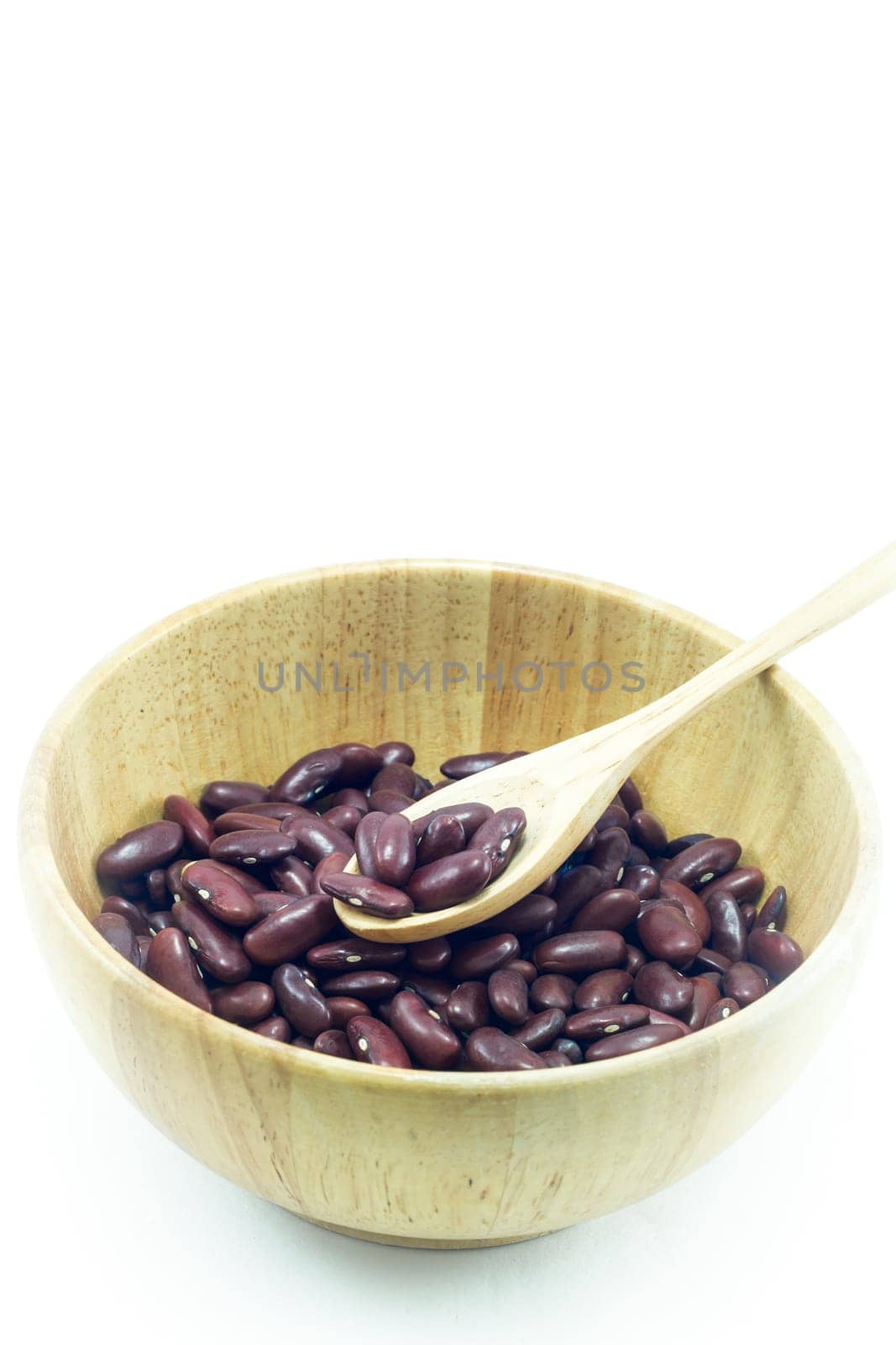 Red kidney bean isolated on white background, stock photo