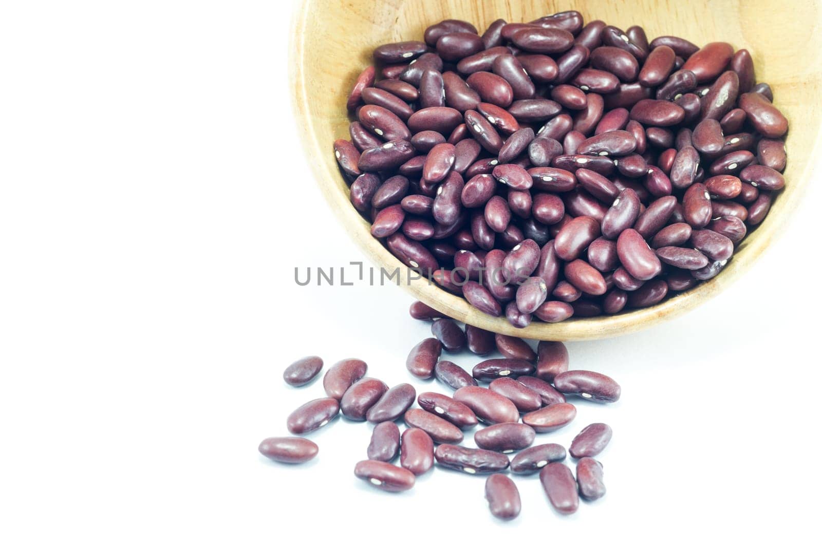 Red kidney bean isolated on white background, stock photo