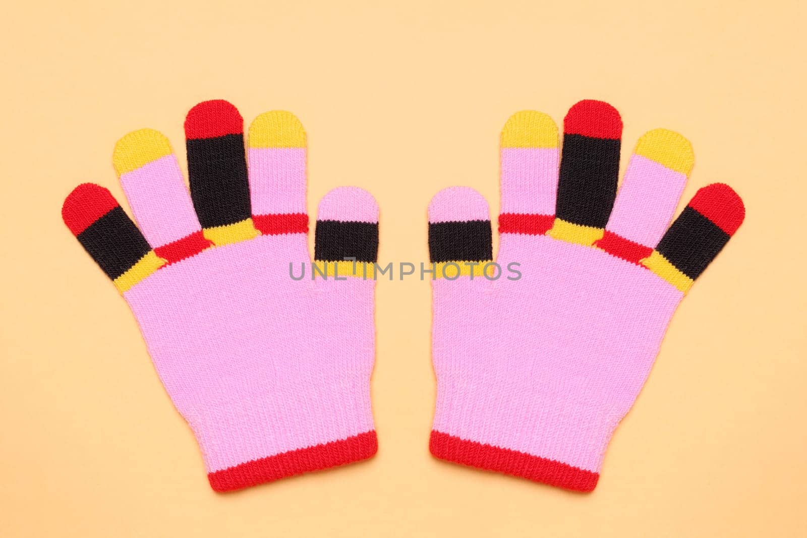 colorful child woolen gloves