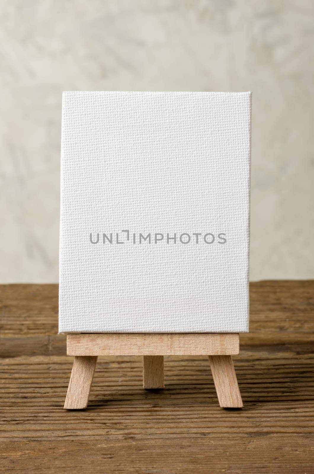 Easel with empty canvas