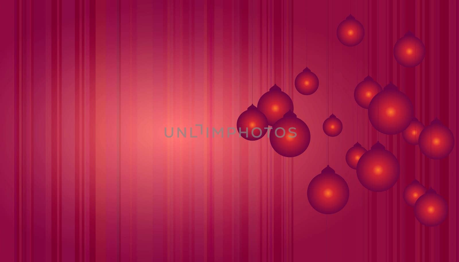 Christmas card balls red