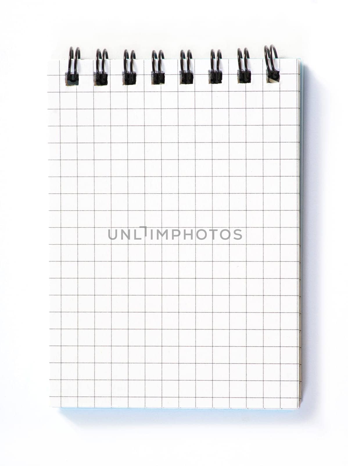 blank spiral notepad isolated on white