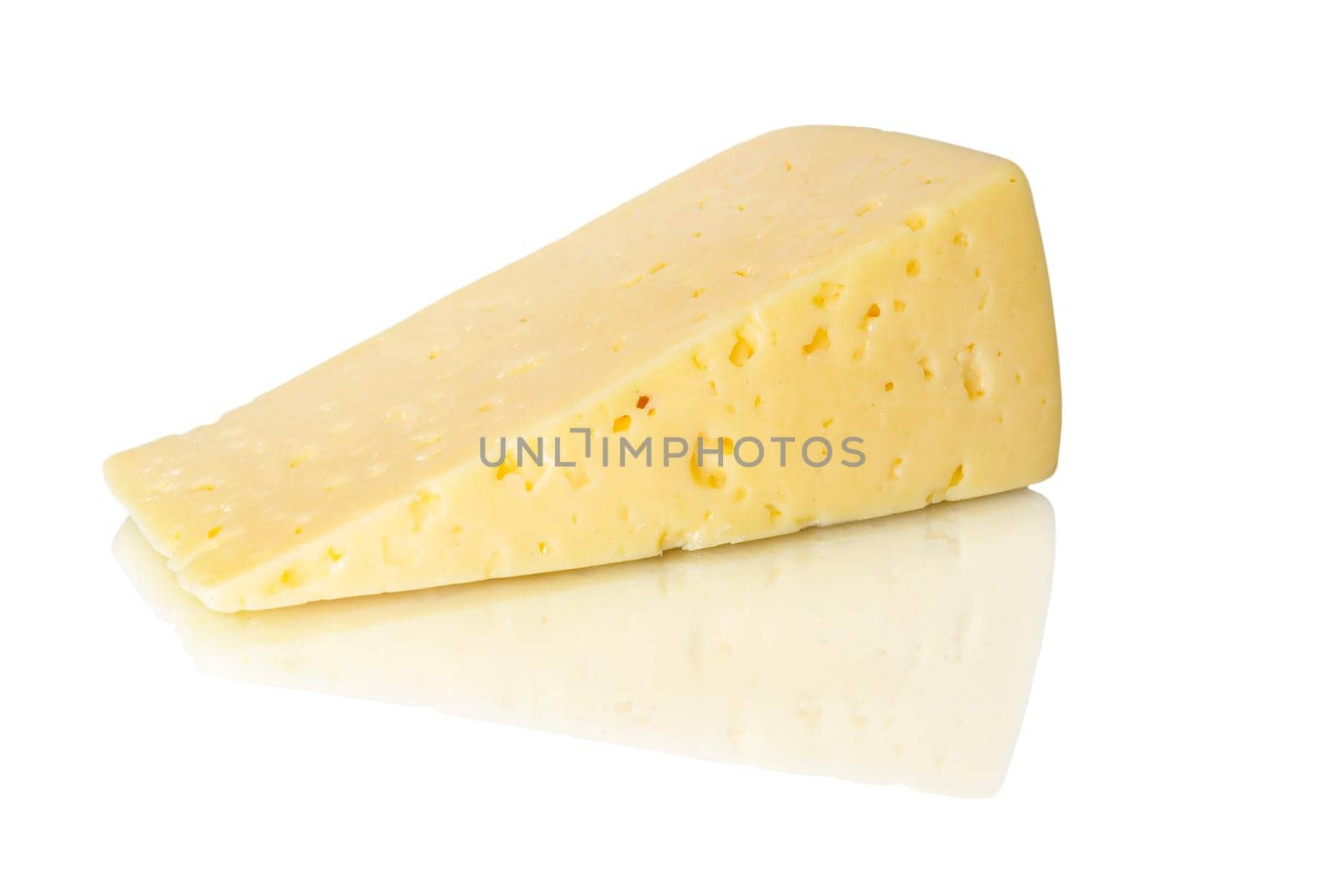 Piece of cheese  isolated on white