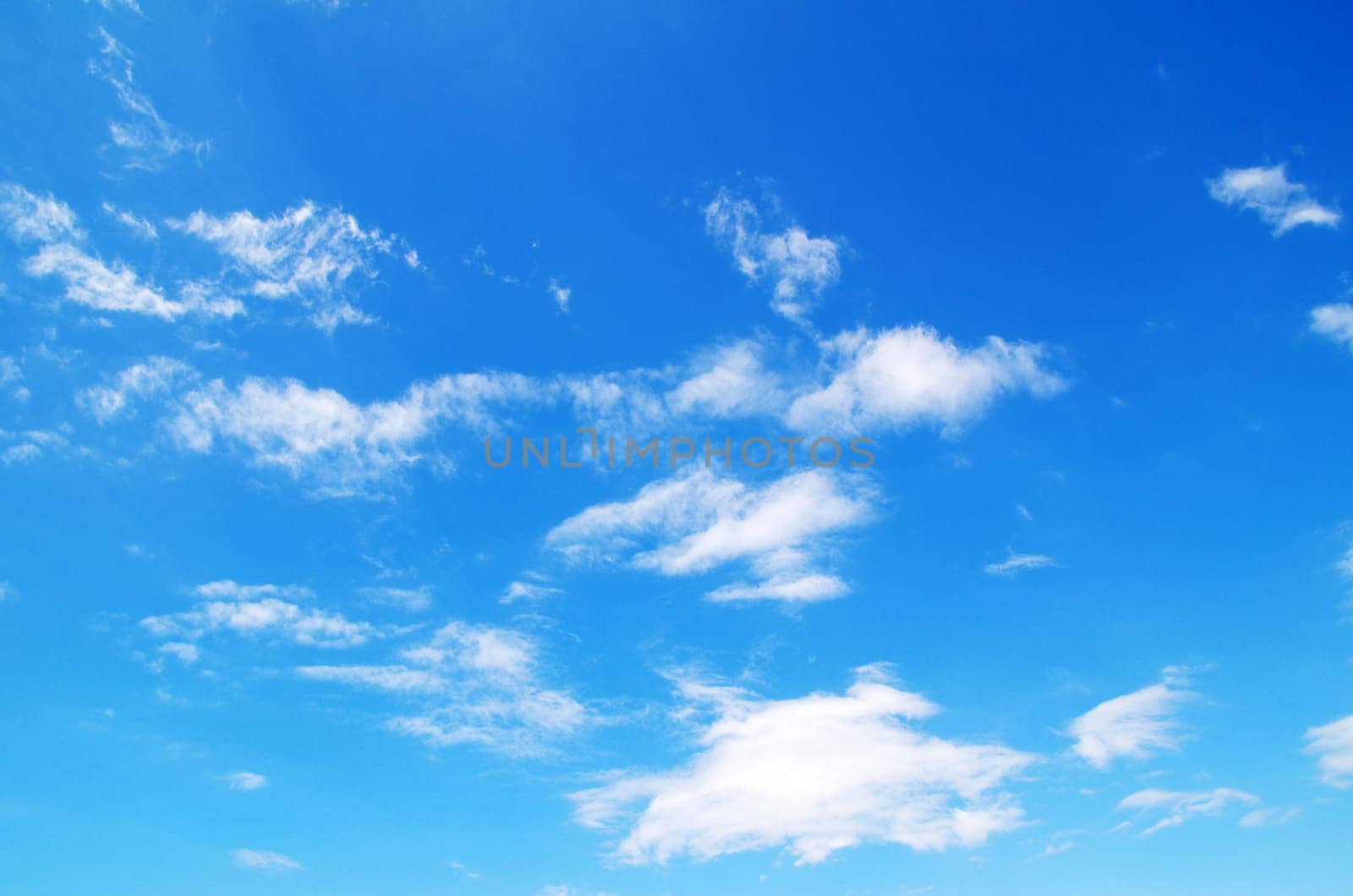 blue sky with clouds closeup