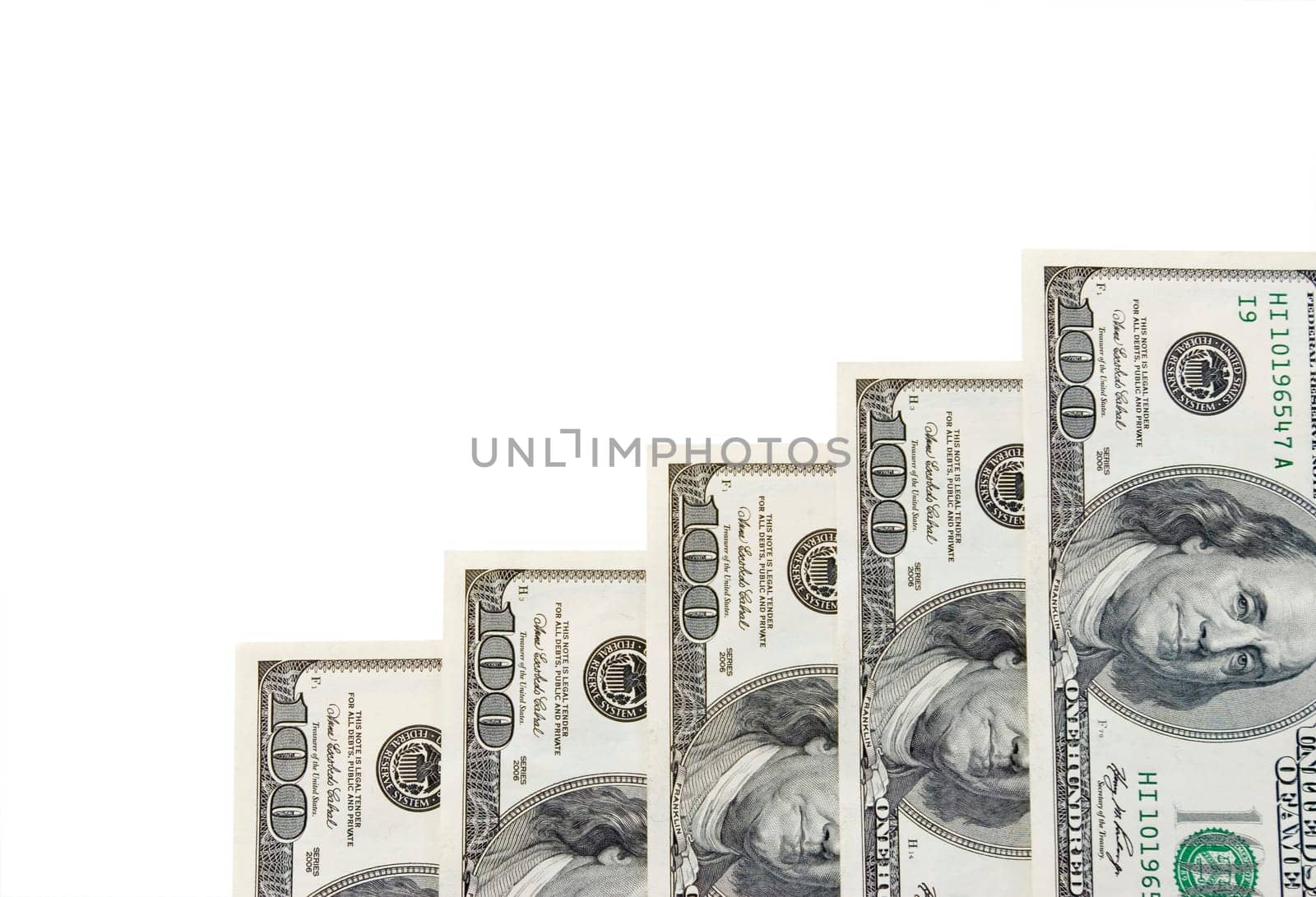 Money on the white background