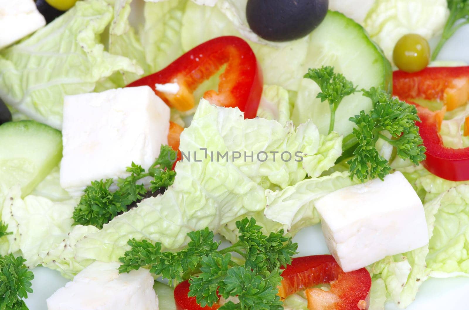 close-up of healthy fresh salad