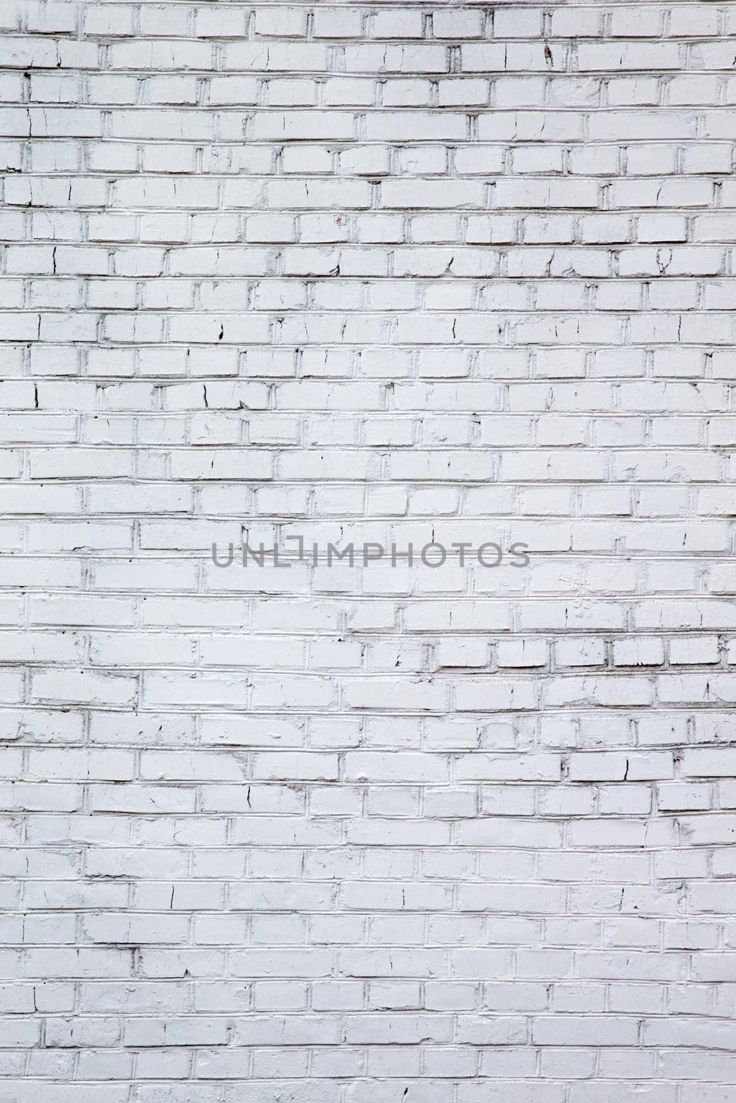 White brick wall for background or texture